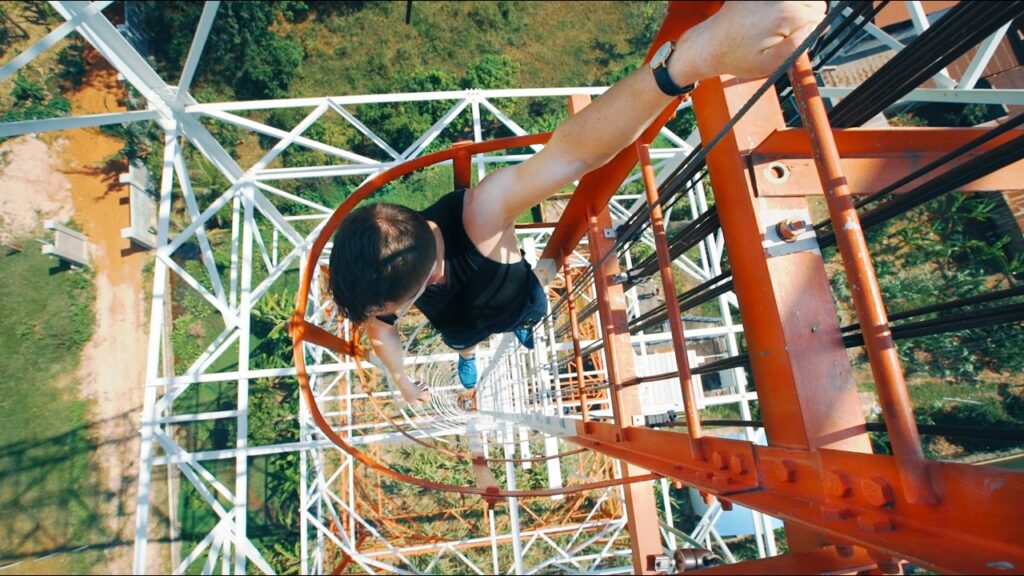 CLIMBING A 400FT CELL TOWER IN CAMBODIA